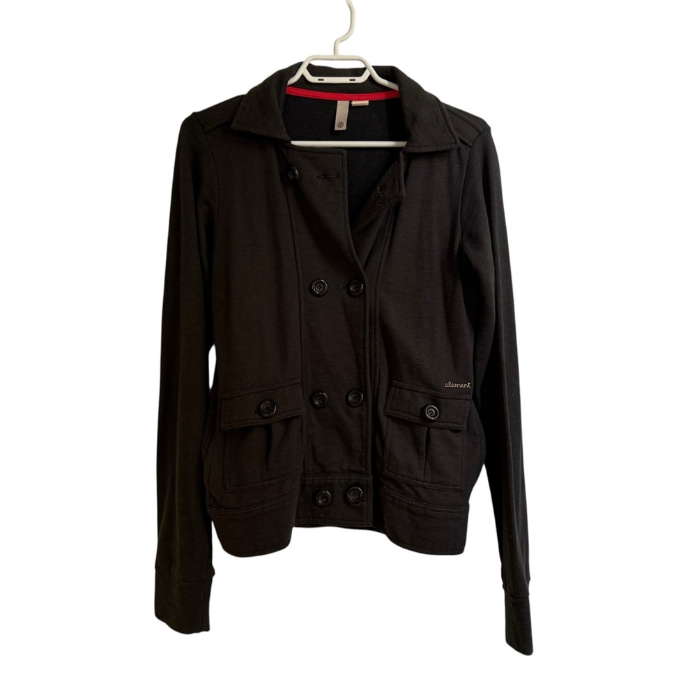 Element Women's Black Double-Breasted Jacket Retro